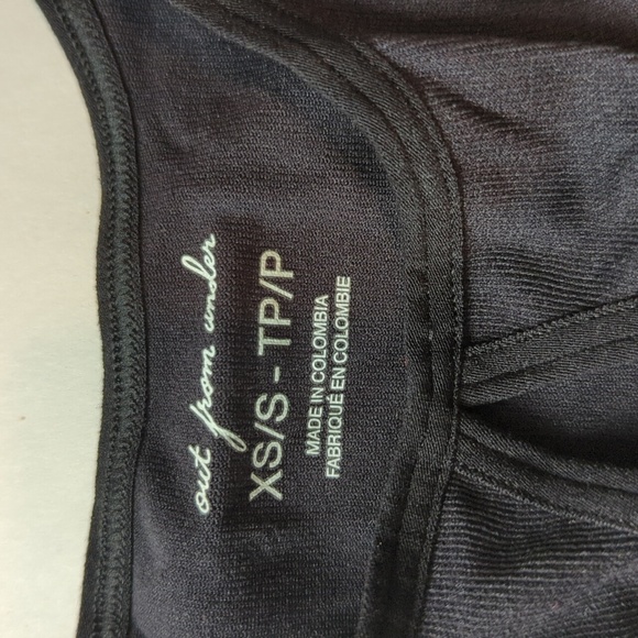 Out From Under Urban Outfitters Black Crop Tank Top Peek A Boo XS/S High Neck - Picture 5 of 6